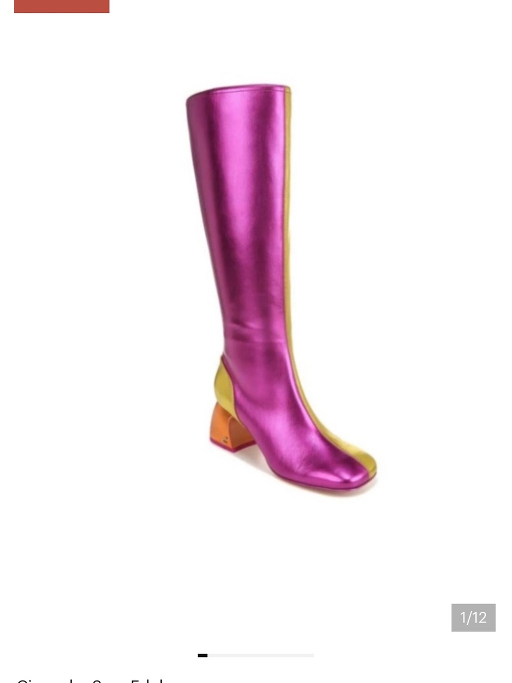 Circus by Sam Edelman Metallic Fuchsia and Yellow Knee-High Boots